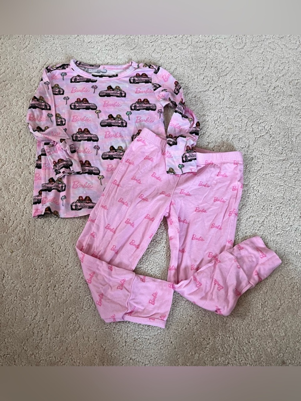 Posh Peanut x Barbie Long Sleeve 2-Piece Pajama Set Size 2T